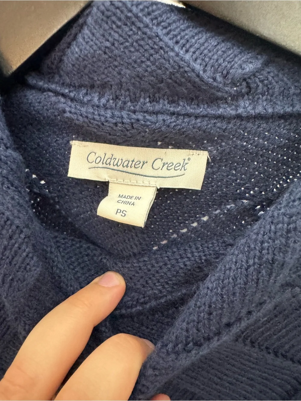 Coldwater Creek Men's Navy Turtleneck Sweater